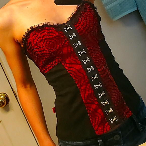 Royal Bones Tops - *ON HOLD ON DP* Royal Bones Lace Corset Top